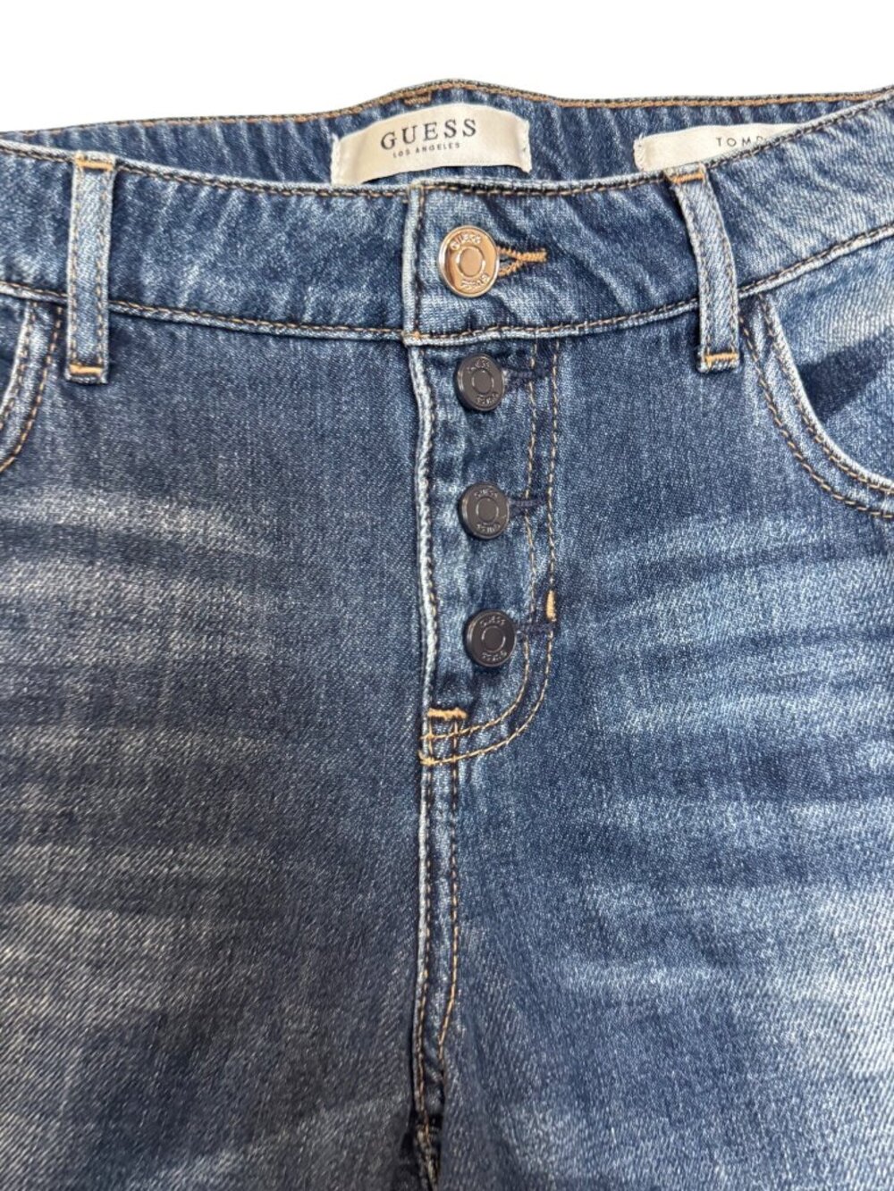 Guess Womens Tomboy Fit Dark Wash Denim Jeans Size 28 - Picture 6 of 8